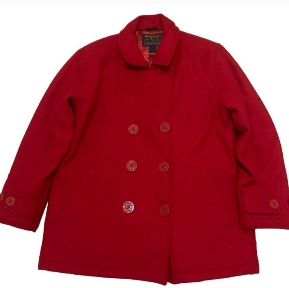 Vintage Woolrich Red Wool Blend Coat Size S